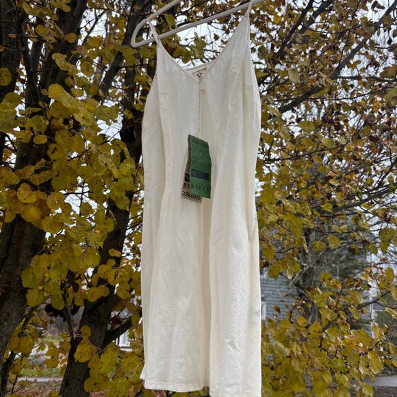 NWT Designer Bsbee Sustainable Clothing 100% Cotton Natural Cream Slip Dresses - Picture 7 of 13